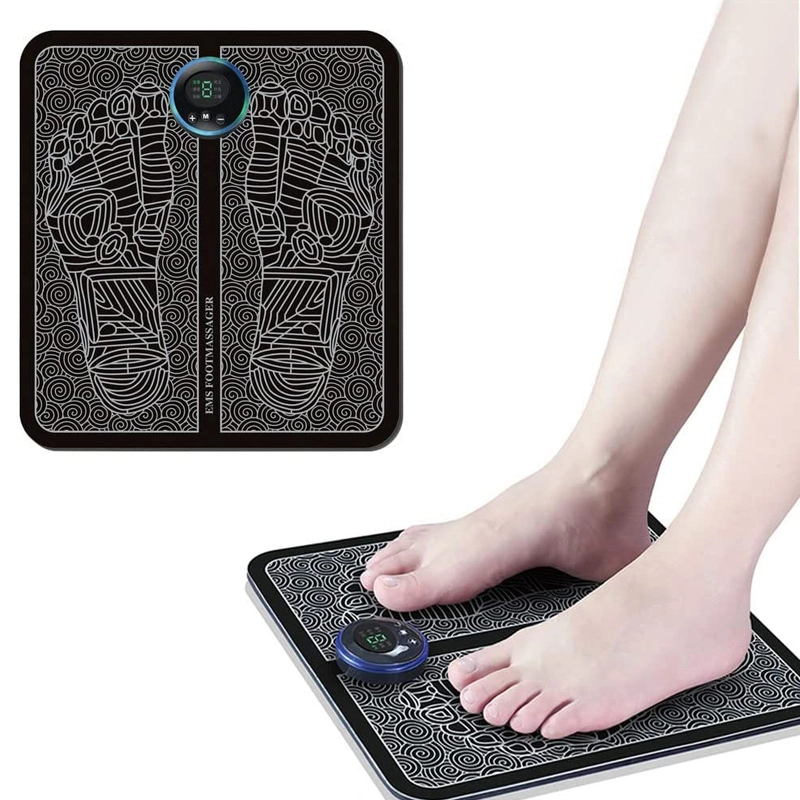 EMS Foot Massager Pad 2021 Electric USB LCD Portable Rechargeable Massager